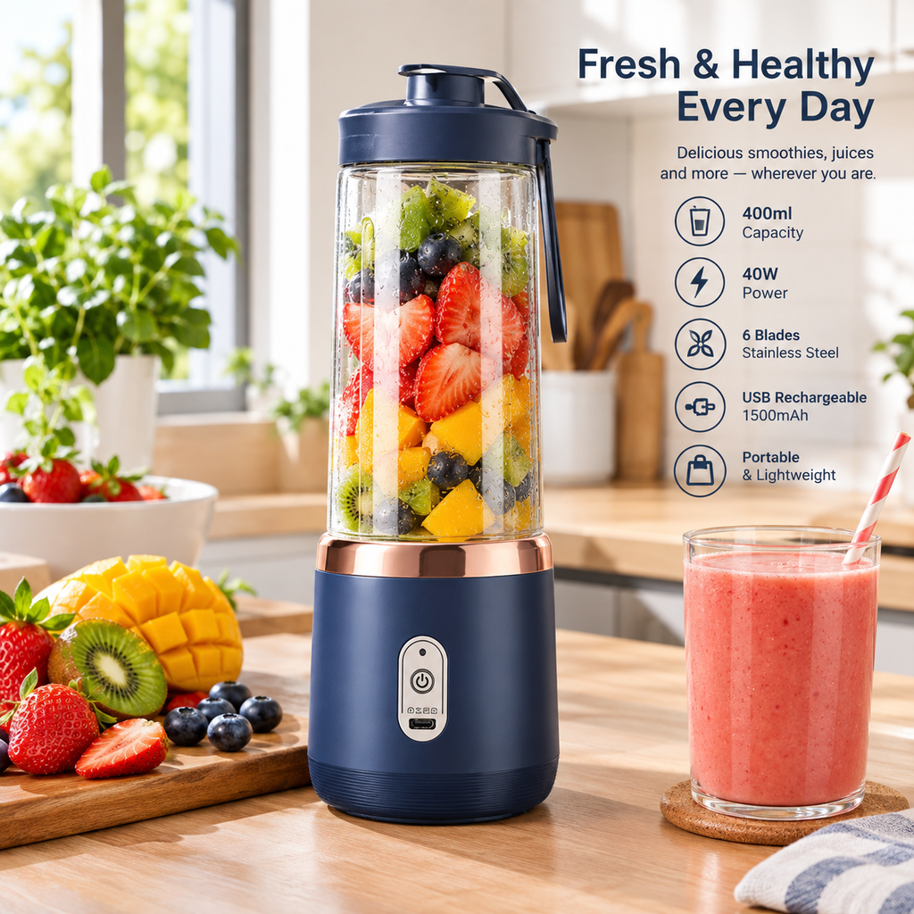 Blendly – Portable Rechargeable Mini Blender 400 ml